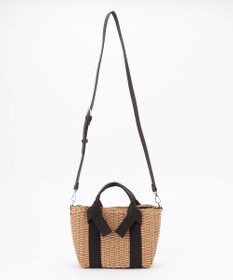 LA BAGAGERIE 【MONICA】リボンハンドル2WAYかごバッグ