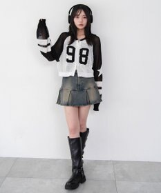 WEGO ラグランメッシュニットパーカー