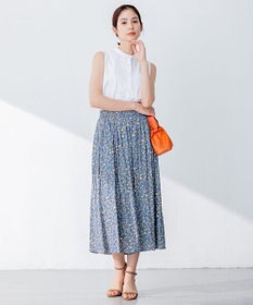 組曲 【洗える】ブラウスライクジャージーノースリーブ カットソー