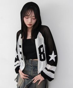 WEGO ラグランメッシュニットパーカー