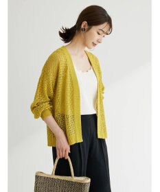 Green Parks 洗えるすかし編みニットカーディガン