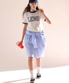 LENO SHIRTS DRESS CANDY STRIPE / シャツワンピース