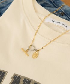 AMERICAN HOLIC ステンレスコインマンテルネックレス