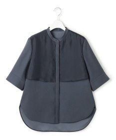 ICB L 【先行予約・WEB限定カラーあり】 FluidBackSatin バンドカラーシャツ