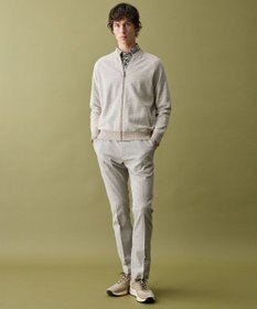 JOSEPH ABBOUD 【イタリア糸×エコ素材・通気性・軽量】スラブギマ×和紙 ニット ブルゾン