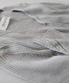 muuc 〈高品質シルク＆スーピマ超長綿〉〈洗えるニット〉〈通年着られる〉袖口模様編み プルオーバー