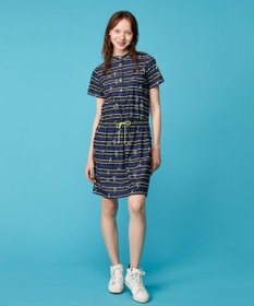 23区GOLF 機能素材で快適なラウンドを【WOMEN】ウェーブロゴ柄 ワンピース