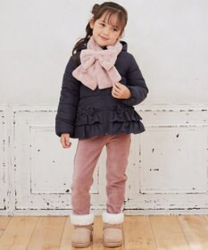 ANY KIDS 【洗濯機OK】中綿リボンコート