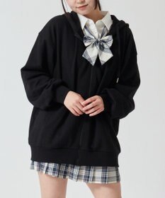 WEGO 【SCHOOLITEM】ルーズフィットジップパーカー