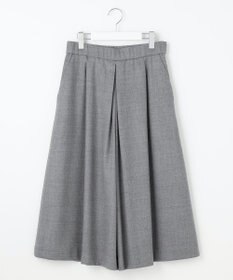 自由区 【洗える】ウォッシャブルウールサキソニーキュロット パンツ