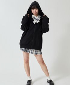 WEGO 【SCHOOLITEM】ルーズフィットジップパーカー