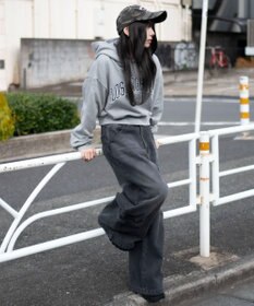 WEGO グラフィックショートプルパーカー