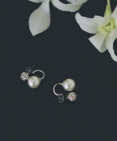YECCA VECCA パヴェボールパールピアス