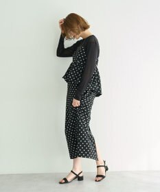 YECCA VECCA ドット柄バルーンキャミワンピース