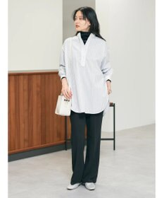 AMERICAN HOLIC イージーケアバンドカラーシャツチュニック