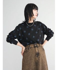 Green Parks ・Ｄｏｕｂｌｅ　Ｆｌａｇｓ　ハート刺繍ロンＴ