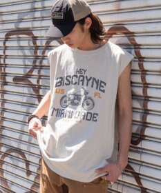 WEGO 【ユニセックス着用ITEM/MLサイズ展開】ヴィンテージライクグラフィックノースリーブ