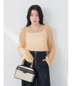 earth music&ecology レーシーニットプルオーバー