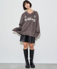 WEGO 【ユニセックス着用ITEM】フェイクスウェードグラフィックプルオーバー