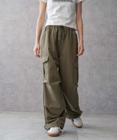 WEGO 【ウエストゴム】イージーパラシュートカーゴパンツ