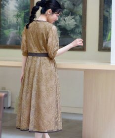 Tiaclasse 配色総レースワンピース