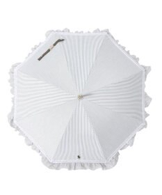 MOONBAT POLO RALPH LAUREN 晴雨兼用 長傘 ストライプフリル 日傘 一級遮光 遮熱 UV