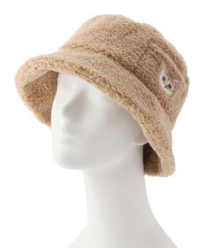 MOONBAT PAUL & JOE ACCESSOIRES 【サイズ調整可】バケットハット ボア ねこ刺繍ワッペン ヌネットモチーフ