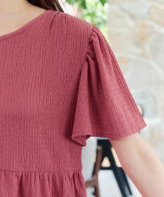 Tiaclasse ワッフルフレアスリーブチュニック