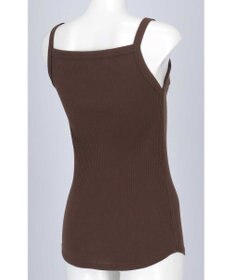 une nana cool 綿100% リブ編みコットン キャミソール