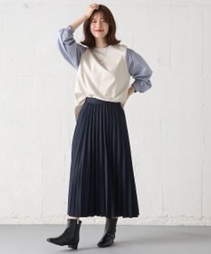 ANY L 【洗濯機可】着映えるシャーリングトップス