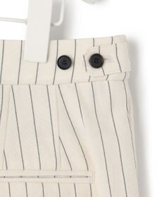 ICB L 【洗える・セットアップ対応】 LooseWeave ストライプ柄テーパードパンツ