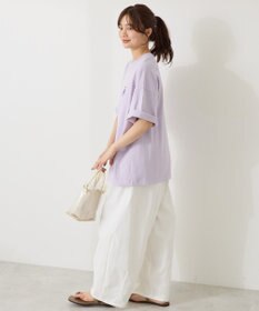 AMERICAN HOLIC 【WEB限定】ピグメント5分袖ロゴプルオーバー