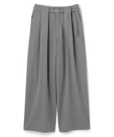 BEIGE， 【セットアップ対応・洗える・Precious 10月号掲載】ZEPHYR / ウールライクタックベルトワイドパンツ