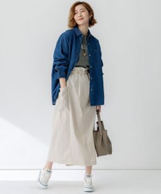 大きいサイズ 23区 ライトダンガリー2WAY デニムシャツ 長袖 46 セール】 【洗える】ライトダンガリー 2WAY シャツ （シャツ