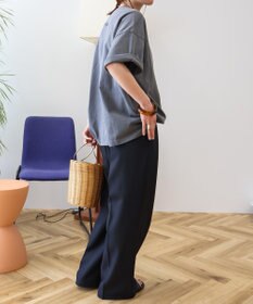 AMERICAN HOLIC 【WEB限定】ピグメント5分袖ロゴプルオーバー