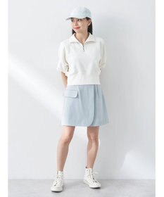 earth music&ecology ハーフジップショートプルオーバー