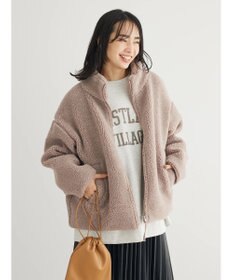 Green Parks スタンドカラーボアブルゾン