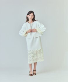 GRACE CONTINENTAL フラワーチュール切替ジャケット