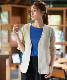 Tiaclasse 【洗える】ナナメ切替リボンニットトップス