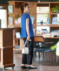 Tiaclasse 【洗える】ナナメ切替リボンニットトップス