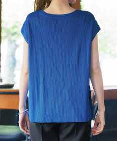 Tiaclasse 【洗える】ナナメ切替リボンニットトップス