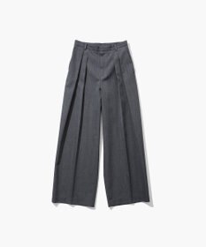 ATON WOOL GABARDINE | ワイドツータックパンツ