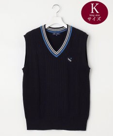 23区GOLF 【MEN】【キングサイズ】コットンブレンド ニットベスト