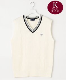 23区GOLF 【MEN】【キングサイズ】コットンブレンド ニットベスト