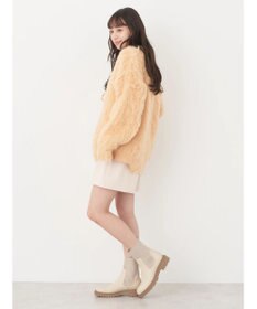 earth music&ecology 起毛リボンニットカーディガン