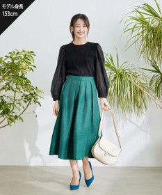 Tiaclasse 【洗える】袖ドッキングリブニットトップス