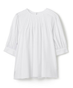 UNFILO イージーケア ピンタックブラウス