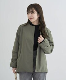 Green Parks シームレスライト中わたノーカラーブルゾン