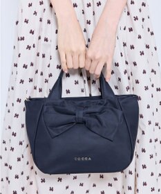 TOCCA RIBBON CUBE NYLON MINI TOTE ミニトートバッグ【星風まどかさん着用】 ネイビー系