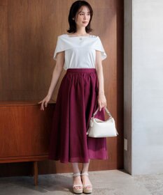 組曲 L 【先行予約】GIZAコットンオフショルダー カットソー